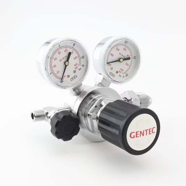 HP SSLow Flow Regulator, CGA 510, Inlet  0 to 15 PSI, Needle Valve, Use with: Acetylene, Gentec, Mfr#: R12SLMK-DMK-C510-01-N